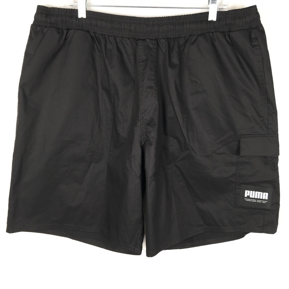 NWT Puma Men's Cotton Cargo Shorts Black XXL